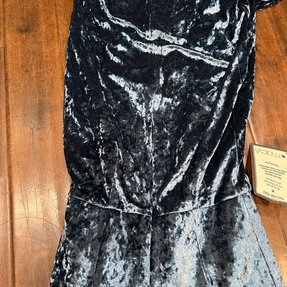 Jax black label blue velvet dress size6 - Picture 5 of 6